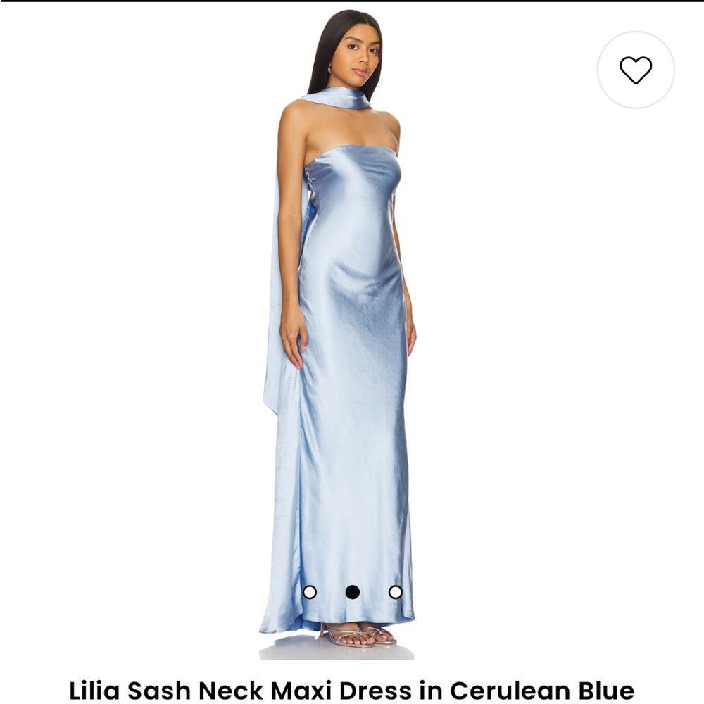MISHA COLLECTION Lilia Sash Neck Maxi Dress in Cerulean Blue